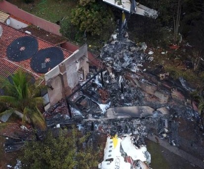 Der Unglücksort: Das Wrack der ATR 72 von Voepass.