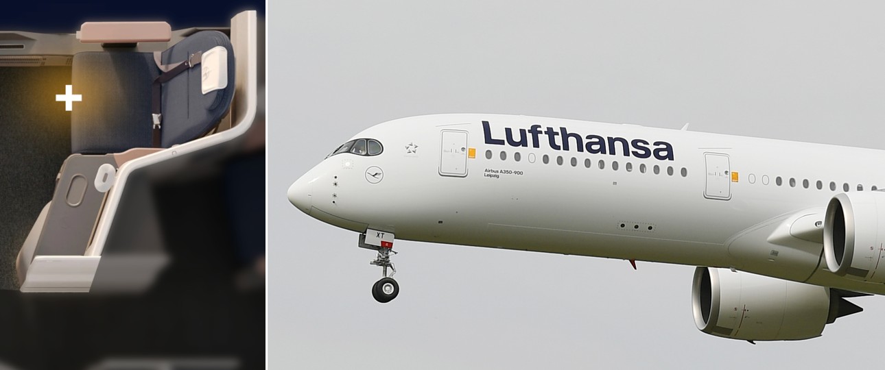 Vorschau auf die Allegris-Kabine (mehr dazu später) und Lufthansas erster Airbus A350 mit der neue Kabine. Die Buchung ...