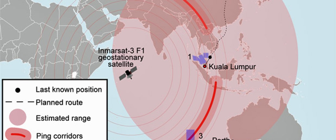 Die möglichen Flugbahnen von Flug MH370: Alles wirklich genau geprüft?