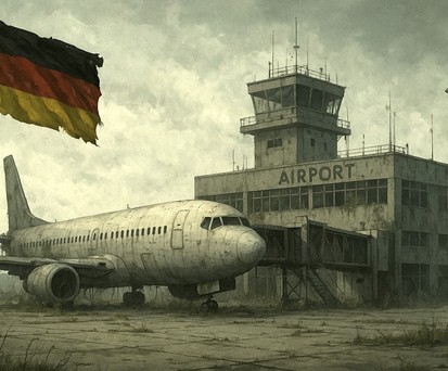 Verlassener deutscher Flughafen: Noch ist es glücklicherweise nicht so weit.