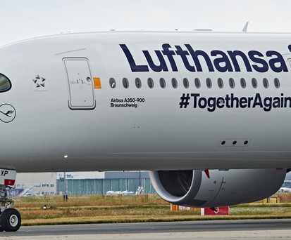 Airbus A350 von Lufthansa: Im Falle von China oft nicht «together again».