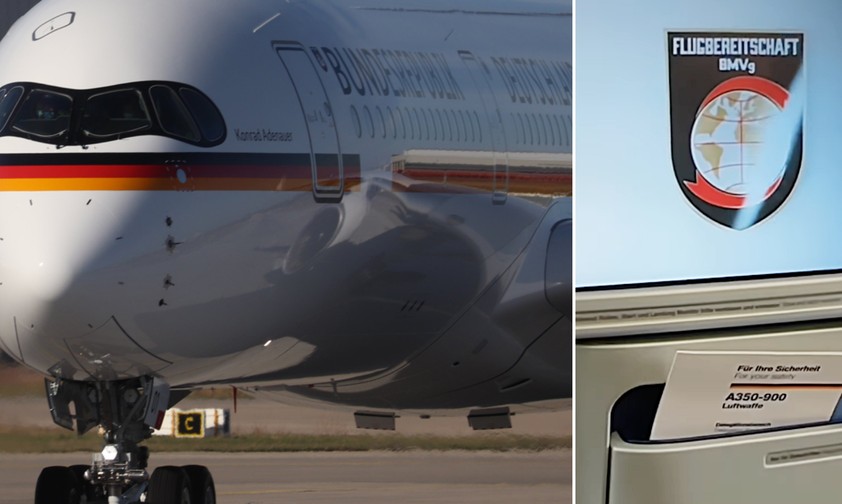 Der Airbus A350 mit dem Kennzeichen 10+01: Seltener Video-Einblick.
