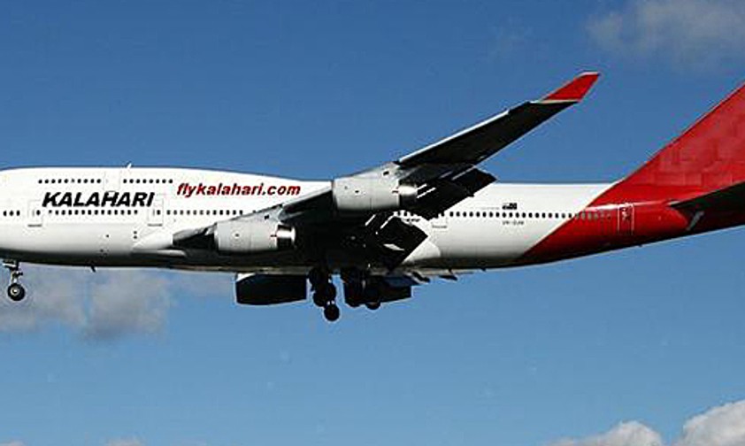 Montage einer Boeing 747 von Kalahari Airways: Große Pläne mit kleinem Budget.