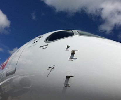 Die HB-JBA, als sie noch eine Bombardier CS100 war: Swiss betreibt inzwischen neun Airbus A220-100.