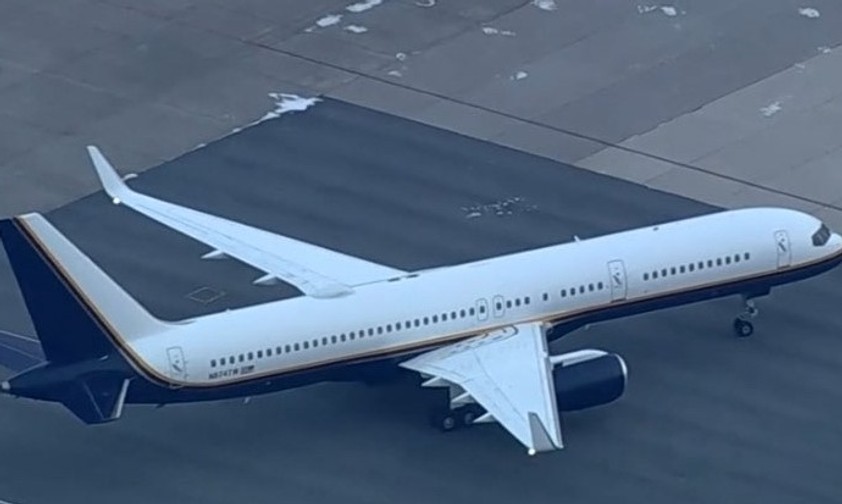 Die Boeing 757 des Justizministeriums der USA nach der Landung in New York: Diktator an Bord.