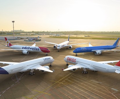 Fünf Mal Airbus A350, fünf verschiedene Airlines: Welche Fluglinie von Lufthansa Group bekommt die neuen Jets? - Das Bild enthält übrigens einen Fehler - finden Sie ihn? ;-)