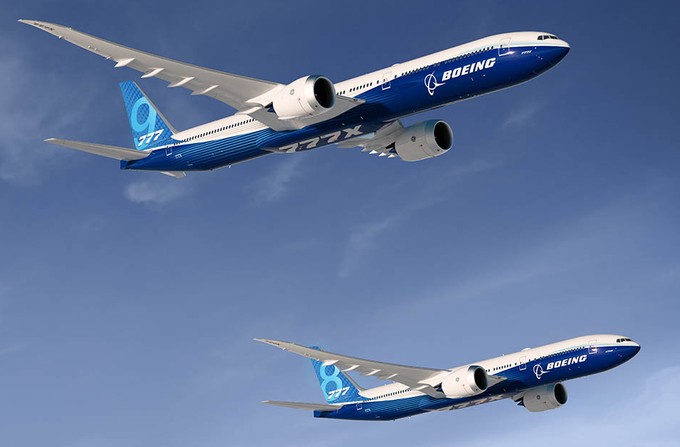 Hier wie das bei den neuen Boeing Modellen 777-8 und -9 aussieht.