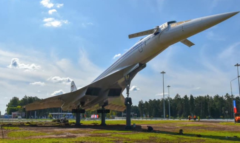 Tupolev Tu-144 als Denkmal in Zhukovsky: Das Flugzeug hob hier 1968 zum ersten Mal ab.