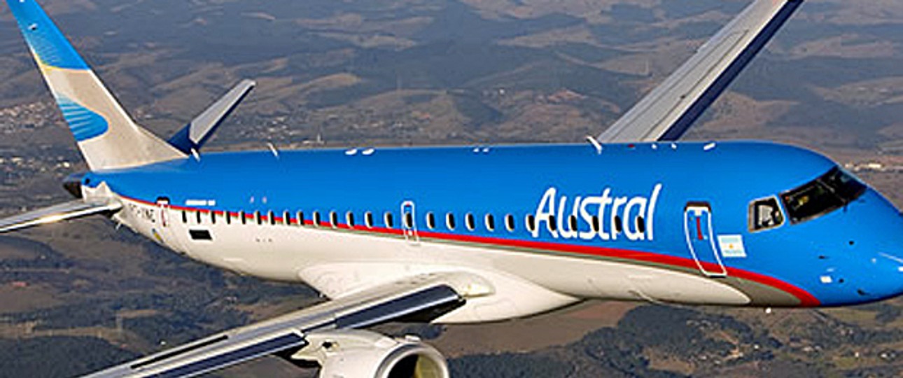 Die neue Embraer 190 von Austral: nicht überall beliebt.