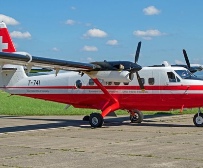 T-741: Die Twin Otter von Swisstopo ist vielbeschäftigt.