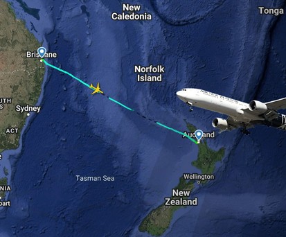 air new zealand boeing 777 brisbane auckland