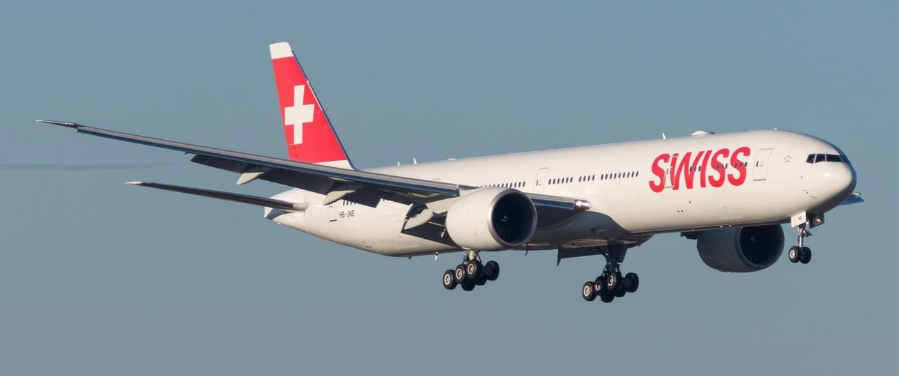 Boeing 777 von Swiss: An Bord eines solchen Flugzeug ereignete sich der Vorfall.