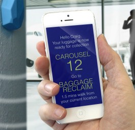 Meldung an den Passagier: Wenn es nach der Sita geht, könnten Pushmeldungen wie diese in Zukunft für Flugreisende Alltag werden.