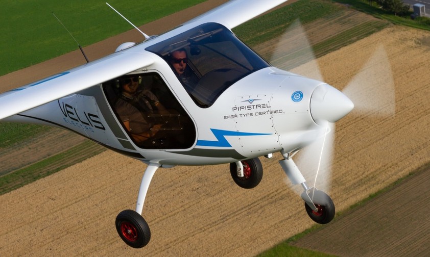 Rein elektrisch: Der Flieger von Pipistrel fliegt emissionsfrei.