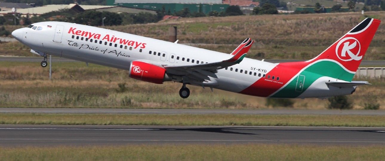 Boeing 737 von Kenya Airways: Keine Flüge nach Tanzania erlaubt.