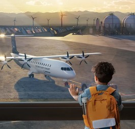 Boeing-Visualisierung für 50- bis 60-Sitzer mit E-Antrieb: Eine Tochter wird gefördert.