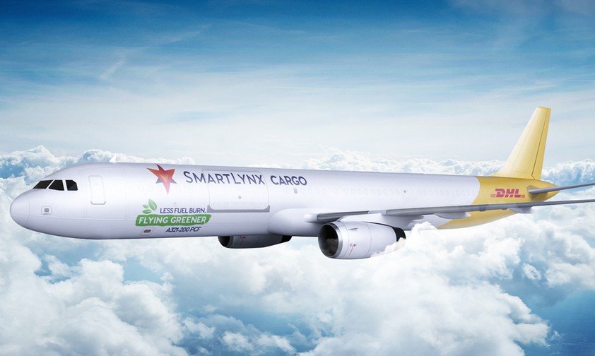 AIrbus A321 von Smartlynx mit DHL-Heck: In Europa unterwegs.
