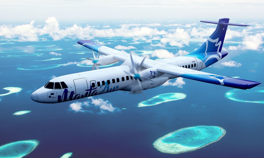 Werbebild von Manta Air: Die neue Fluglinie will zur Hochsaison starten.