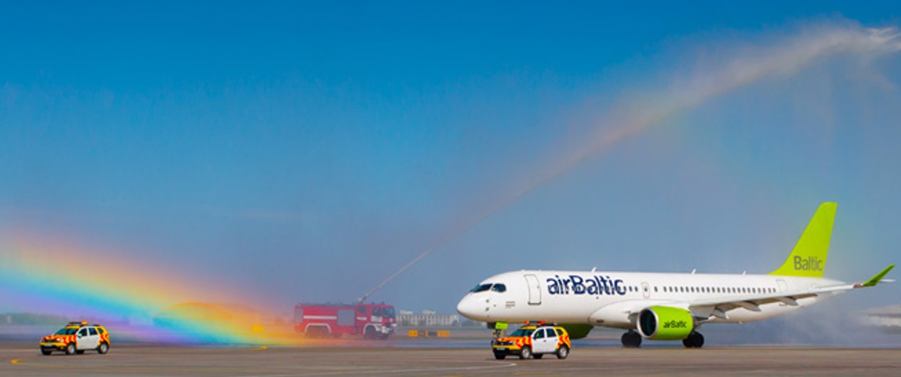 C-Series CS300 von Air Baltic: Eine gestreckte Version macht Boeing Angst.