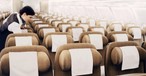 Kabine eines Airbus A330 von Swiss:S chick, aber in die Jahre gekommen.