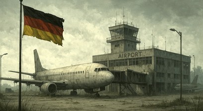 Verlassener deutscher Flughafen: Noch ist es glücklicherweise nicht so weit.