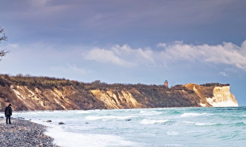 Himmel über der deutschen Insel Rügen: Auch hier war der Luftraum betroffen.
