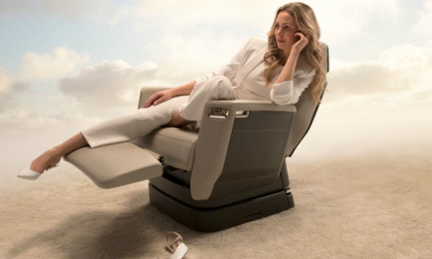 Der neue Sitz für die Global 7000: Speziell für lange Flüge konzipiert.