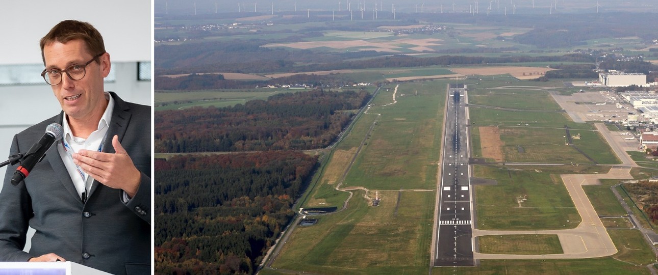 Thomas Mayer, Luftbild des Flughafens Hahn: «Lassen Sie uns alle Verkehrsträger gesamt-ökologisch untersuchen und bewerten.»