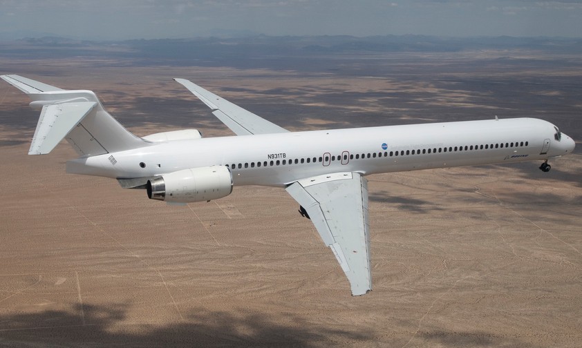 Die MD-90 mit dem Kennzeichen N931TB: Boeing hat sie für die Umrüstung ...