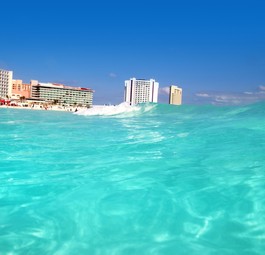 Strand von Cancun: Geringere Nachfrage aus den USA.