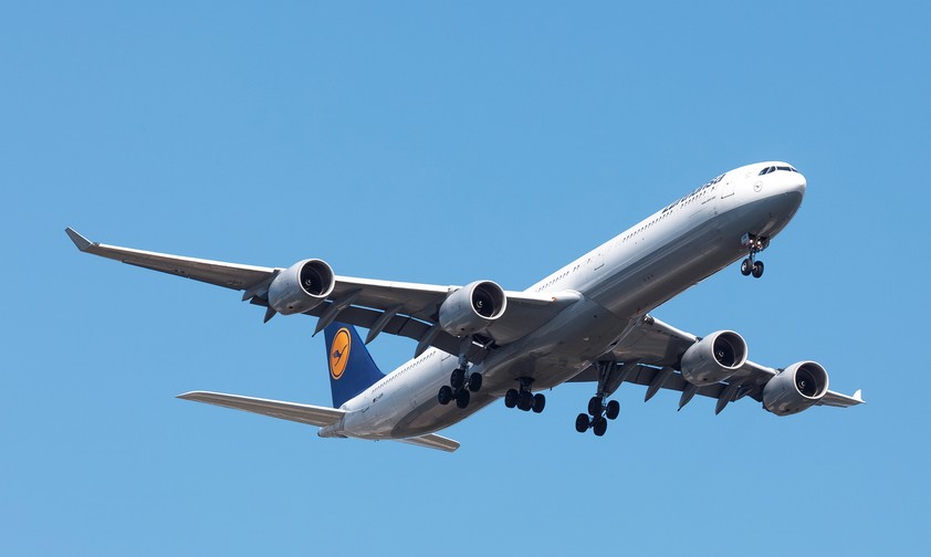 Die D-AIHW bei der Landung in Washington - auf einem ihrer letzten Flüge.