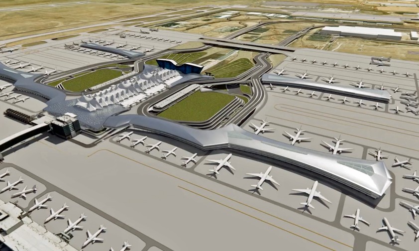 Die vier neuen Flugsteige des Denver International Airports: Große Ausbaupläne.