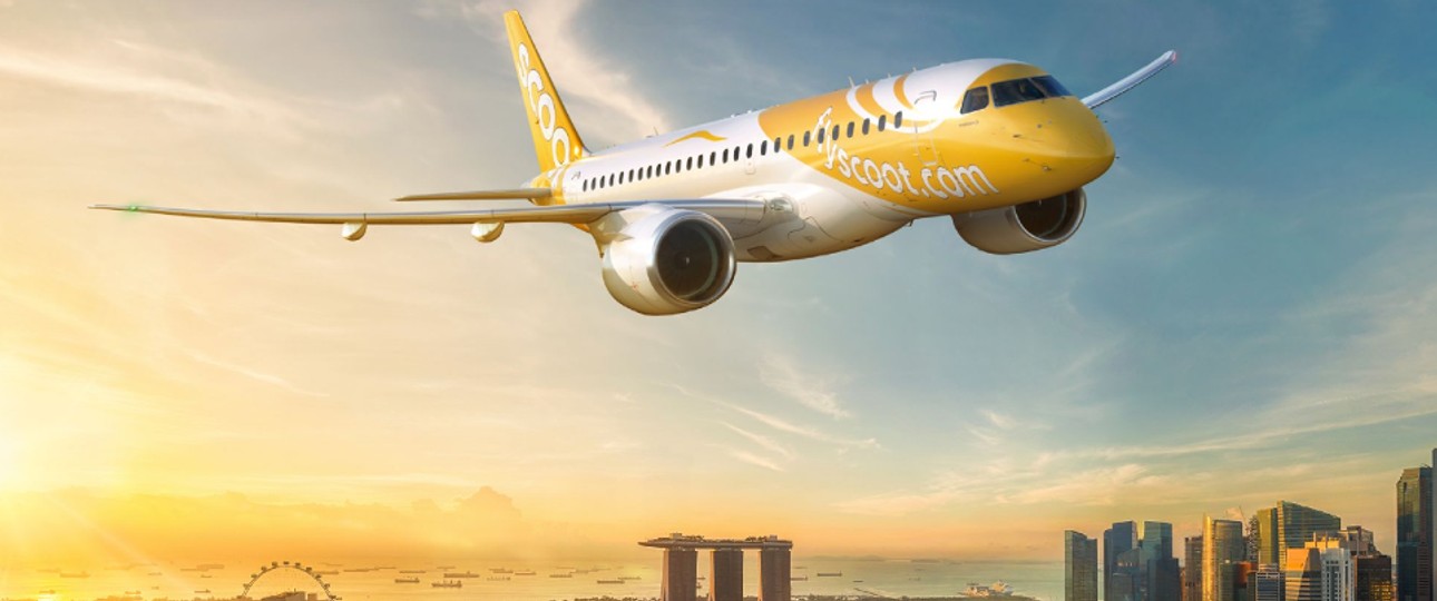 Embraer E190-E2 von Scoot: So soll sie aussehen.