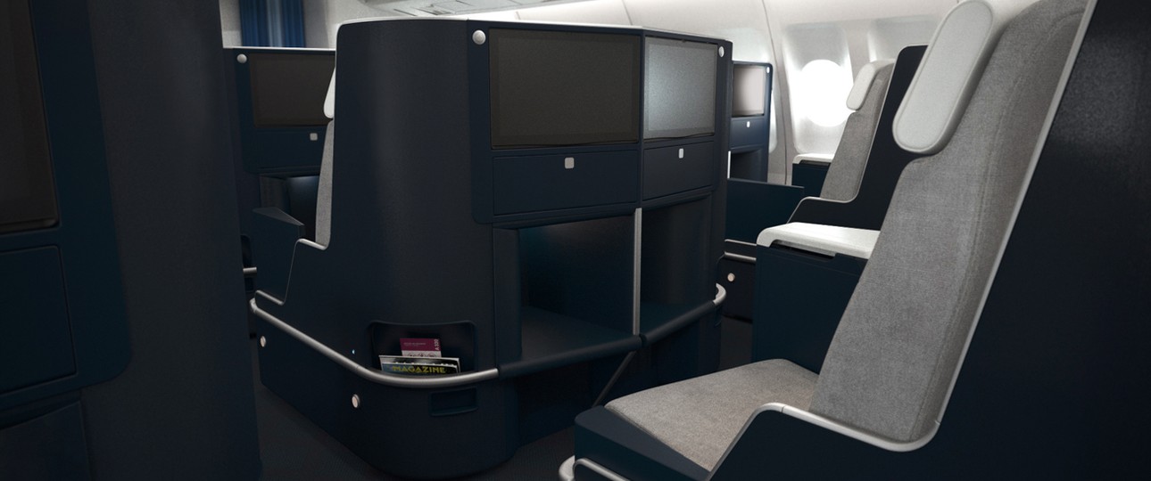 Visualisierung der Business Class in der neuen A330-Kabine von Air France: Hier gibt es...