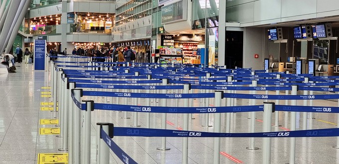 Über die Wintersaison stand ein großer Teil des Terminals praktisch leer.