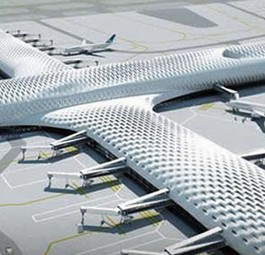 Terminal des neun Flughafens: Ausgelegt für 130 Millionen Passagiere.