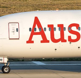 Boeing 787 in den Farben von Austrian Airlines: Wir man in Wien in Zukunft zu sehen bekommen.