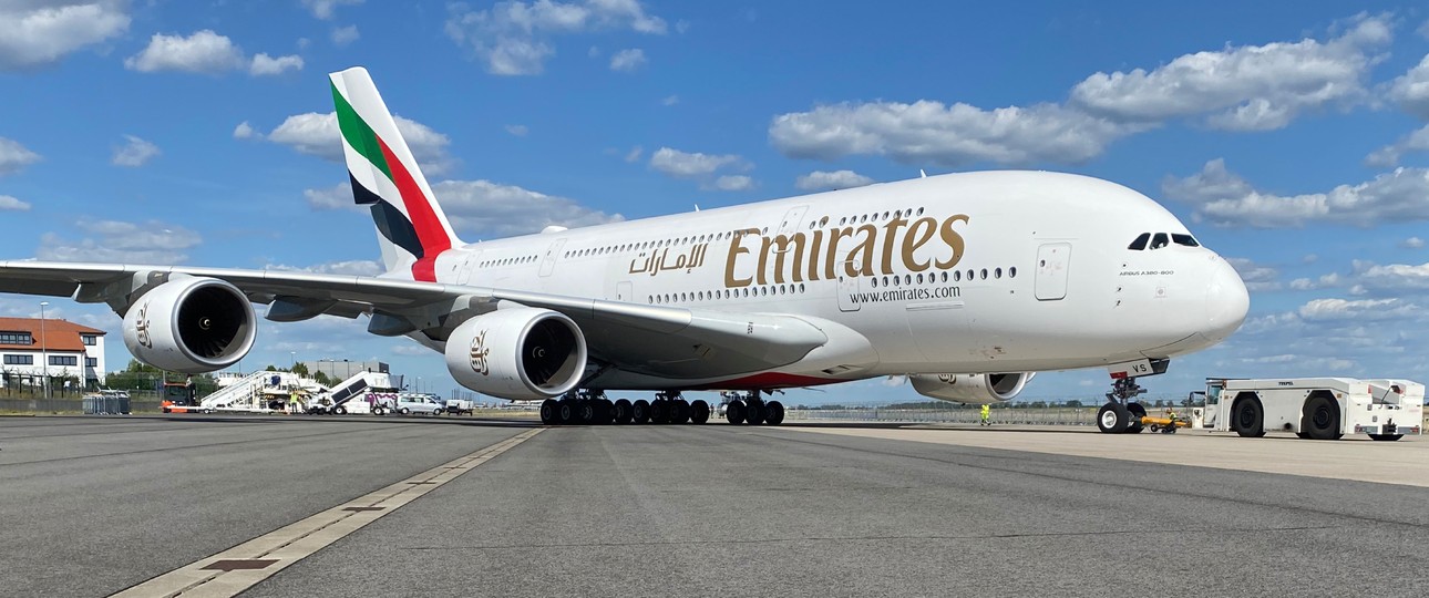 Airbus A380 vom Emirates: Selber nicht genug Platz für alle Inspektionen.