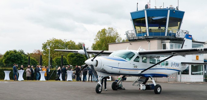 Die Cessna Caravan am Flugplatz Schwarze Heide: Ab März 2021 soll sie ...