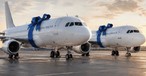 Zwei Airbus-A320-Neuzugänge: Virtuell hat Syrian Airlines die Jets mit Schleifen geschmückt.