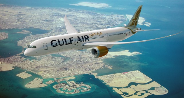 Boeing 787-9 von Gulf Air über Bahrain: Bald noch öfter zu sehen.