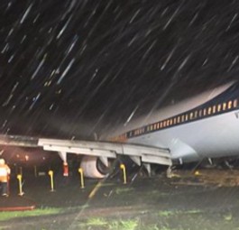 Von der Landebahn abgekommene Boeing 737-800 von Jet Airways in Mumbai: Zwei weitere Vorfälle innerhalb von nur zwei Tagen.