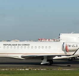 Dassault Falcon 7X der Republik Kongo: In Bordeaux in Ketten gelegt.