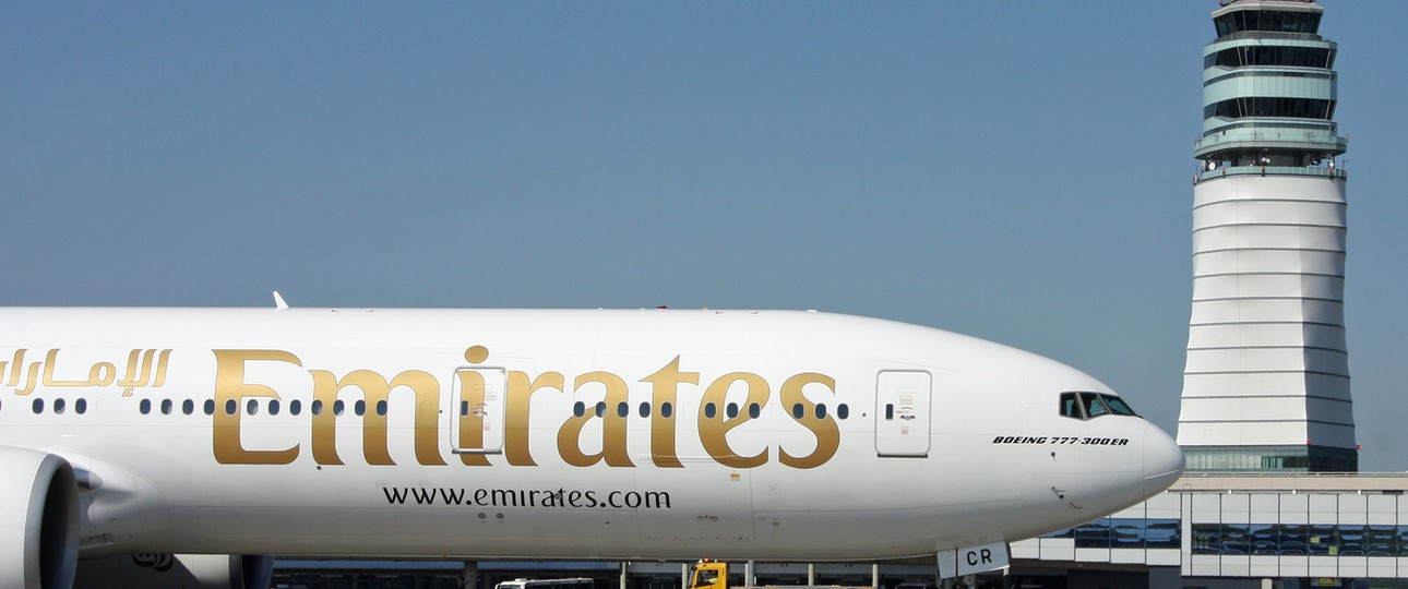 Boeing 777 von Emirates in Wien: Die Golfairline ist sehr zufrieden.