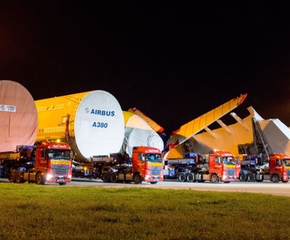 Konvoi des letzten Airbus A380: Eine spezielle Strae wird nicht mehr benötigt.