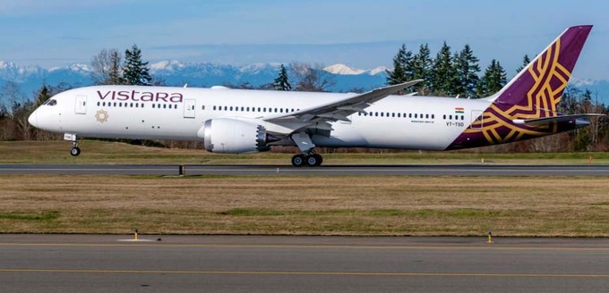 Die Boeing 787-9 von außen: Vistara hat sechs Exemplare bestellt.