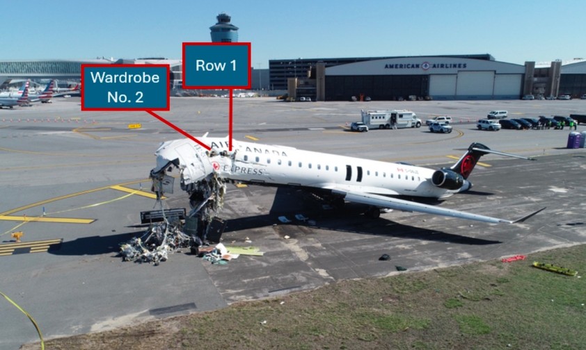 Die zerstörte Bombardier CRJ 900 von Air Canada: Unglückliche Verkettung von diversen Umständen.
