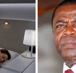 Bett in der ersten Klasse: Minister Edgar Alain Mebe Ngo’o wollte so reisen.