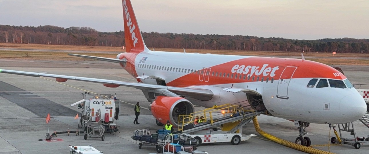 Airbus A320 von Easyjet: Das Flugzeug hatte nicht genug Piste. 