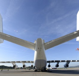 Ein Blick auf das gigantische Leitwerk.